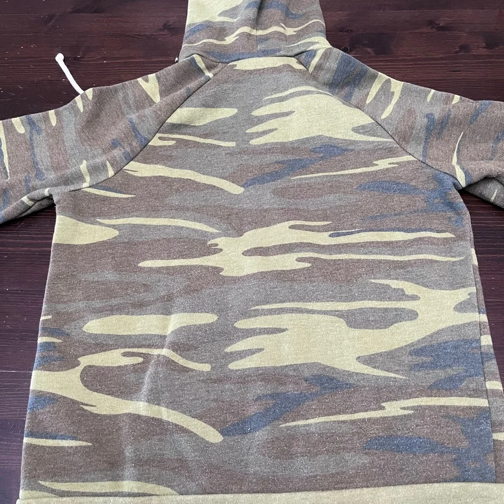 Alternative Olive and Brown Camo Zip Hoodie